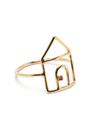 Aliita house-shape gemstone ring - Oro