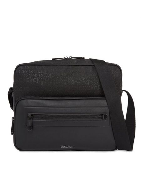 Жакардова сумка через плече Calvin Klein чорна