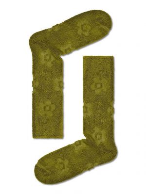 Květinové ponožky Happy Socks zelené