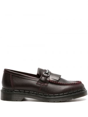 Loafers di pelle Dr. Martens rosso