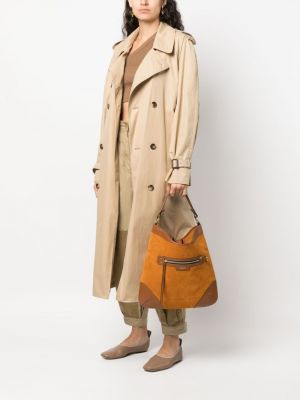 Leder wildleder shopper handtasche Isabel Marant braun