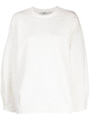 Sweatshirt mit rundhalsausschnitt B+ab weiß
