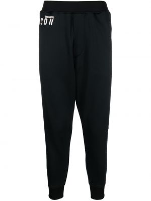 Pantalon de joggings à imprimé Dsquared2 noir