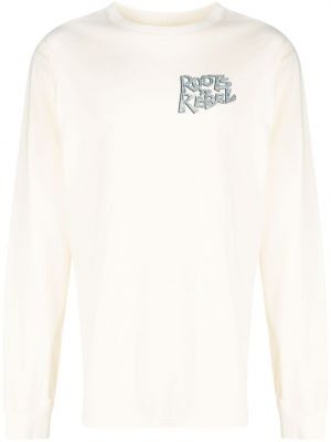 Βαμβακερή μπλούζα με σχέδιο Nicholas Daley λευκό