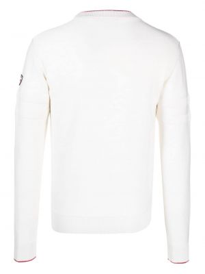 Sweter wełniany z wełny merino Rossignol biały