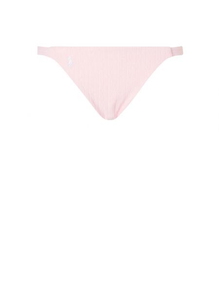 Haftowany strój kąpielowy push-up plażowy Ralph Lauren różowy