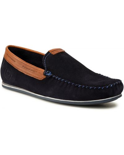 Mokasyny BUGATTI - 325-89960-1440-4163 Dark Blue/Cognac