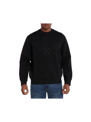 Sweter z okrągłym dekoltem Emporio Armani czarny