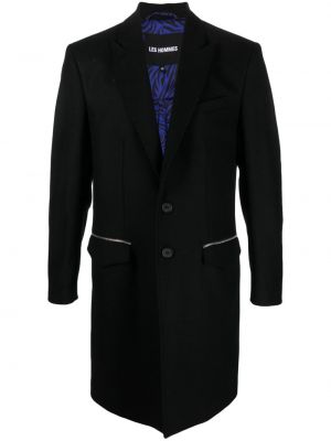 Vlnený kabát Les Hommes čierna