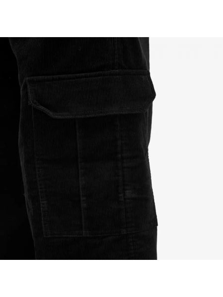 Вельветовые брюки карго Acne Studios черные