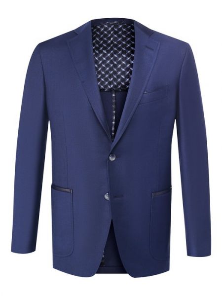 Шелковый пиджак Zilli синий