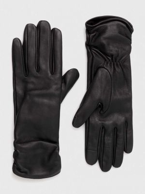 Czarne rękawiczki skórzane Medicine