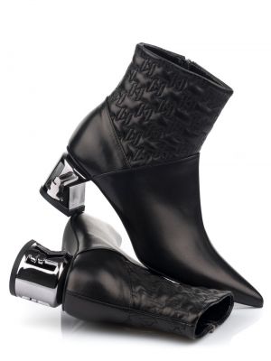 Kotníkové boty na zip Karl Lagerfeld černé