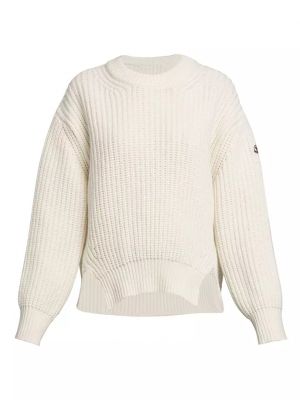 Шерстяной свитер Moncler белый
