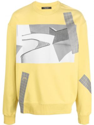 Sweatshirt mit print A-cold-wall* gelb