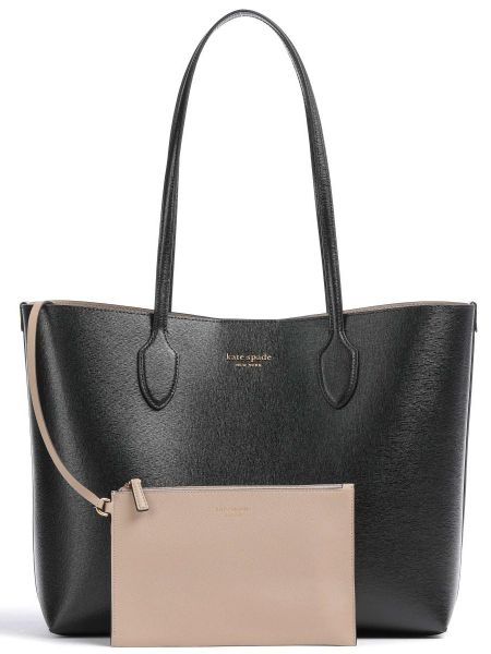 Кожаная сумка шоппер Kate Spade New York черная