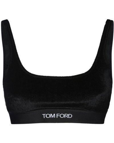Aksamitny top Tom Ford czarny