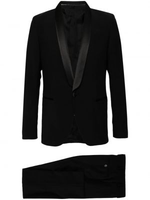 Vlnený oblek Corneliani čierna