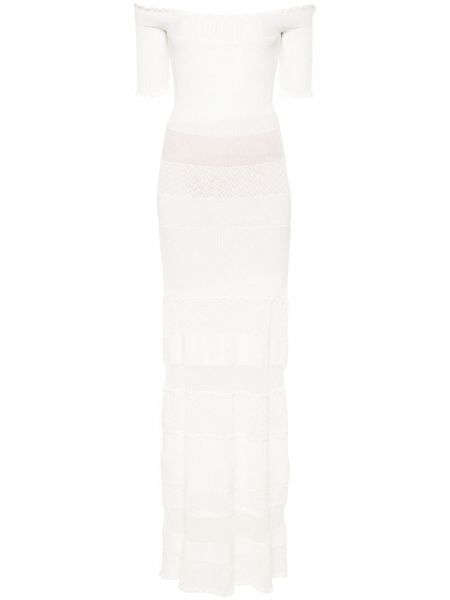 Robe longue en tricot Gemy Maalouf blanc