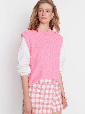 Oversized vesta Trendyol růžová