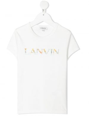 Trykt t-skjorte for jenter Lanvin Enfant hvit