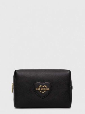 Kozmetička torbica Love Moschino crna