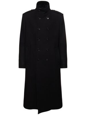 Czarny płaszcz wełniany Tom Ford