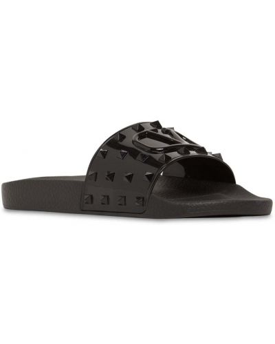 Sandale cu nasturi Valentino Garavani negru