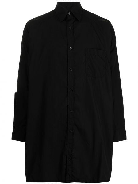 Асиметрична риза с драперии Yohji Yamamoto черно