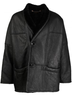 Кожено палто A.n.g.e.l.o. Vintage Cult черно
