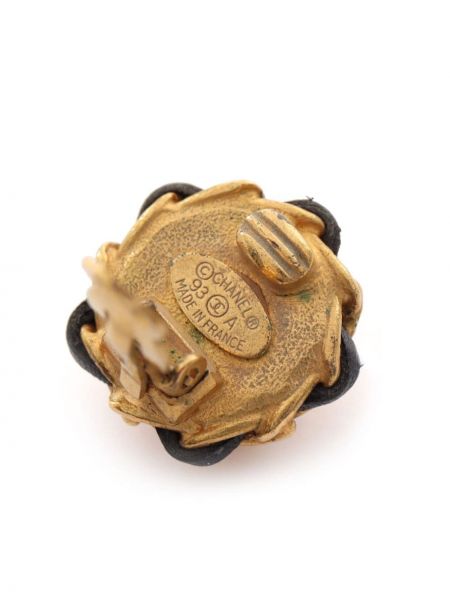 Náušnice s perlami Chanel Pre-owned zlaté