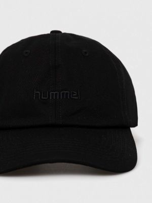 Черная однотонная хлопковая кепка Hummel