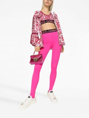 Taška přes rameno Dolce & Gabbana růžová