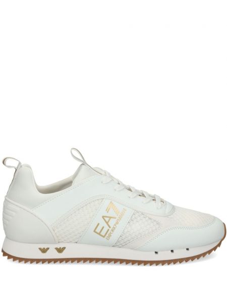 Sneakers με σχέδιο από διχτυωτό Ea7 Emporio Armani λευκό