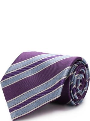 Шелковый галстук Brioni фиолетовый