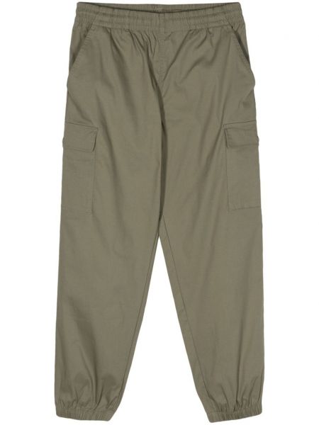 Pantaloni cargo cu broderie cu fermoar din bumbac New Balance verde
