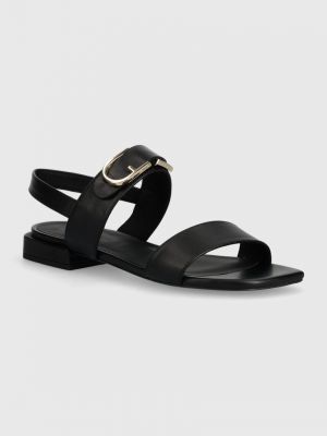 Kožené sandály Furla černé