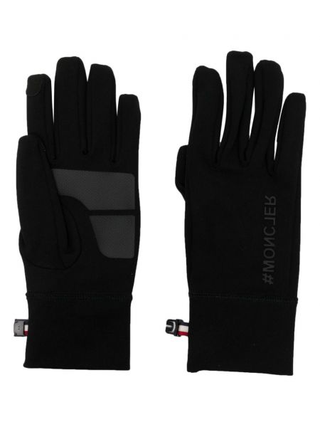 Rękawiczki do ekranów dotykowych z dżerseju Moncler Grenoble czarne