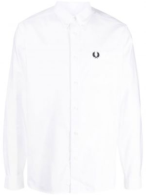 Brodert skjorte Fred Perry hvit