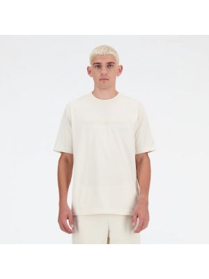 Fleece t-shirt aus baumwoll New Balance beige