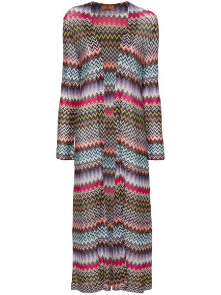 Плетено дълго палто Missoni черно