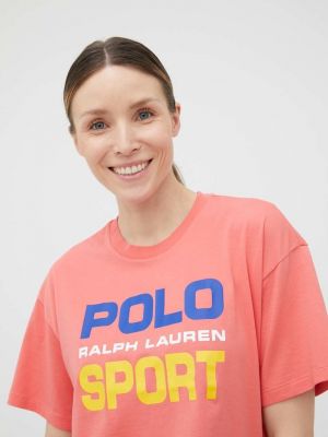 Памучна поло тениска Polo Ralph Lauren розово