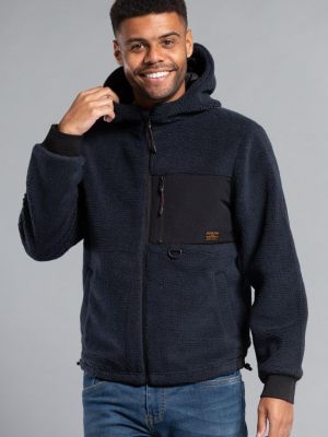 Флисовая куртка на молнии с капюшоном Tokyo Laundry синяя