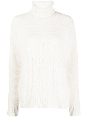 Вълнен пуловер Eleventy бяло