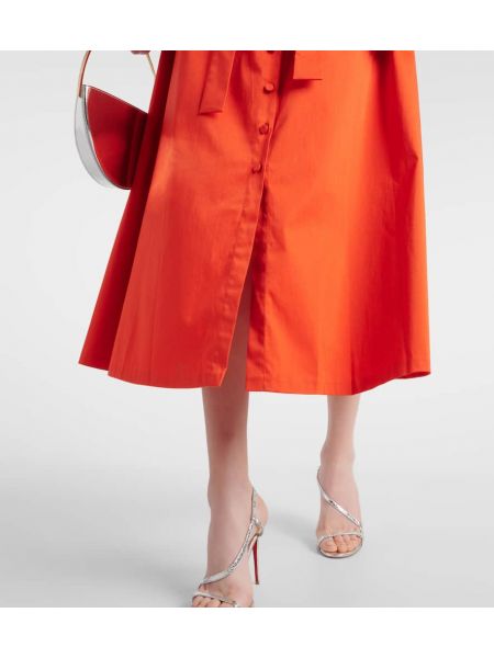 Bavlněné midi šaty Altuzarra oranžové