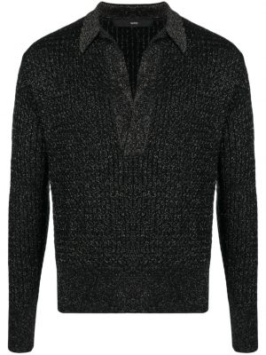 Пуловер с v-образно деколте Sapio черно