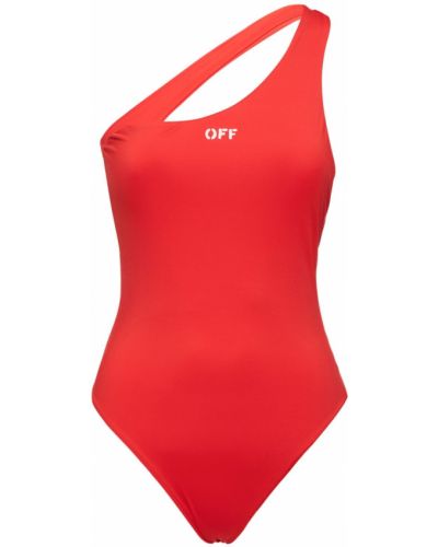 Jednodielne plavky Off-white červená