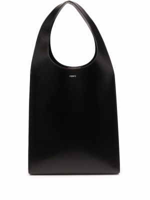 Δερμάτινη τσάντα shopper Coperni μαύρο