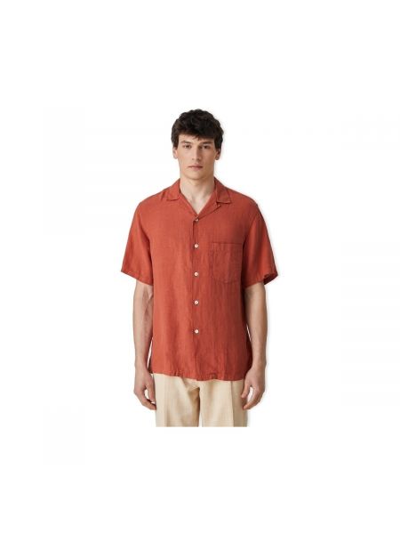 Flanelová lněná košile Portuguese Flannel červená