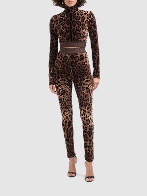 Tajice s printom s leopard uzorkom Dolce & Gabbana